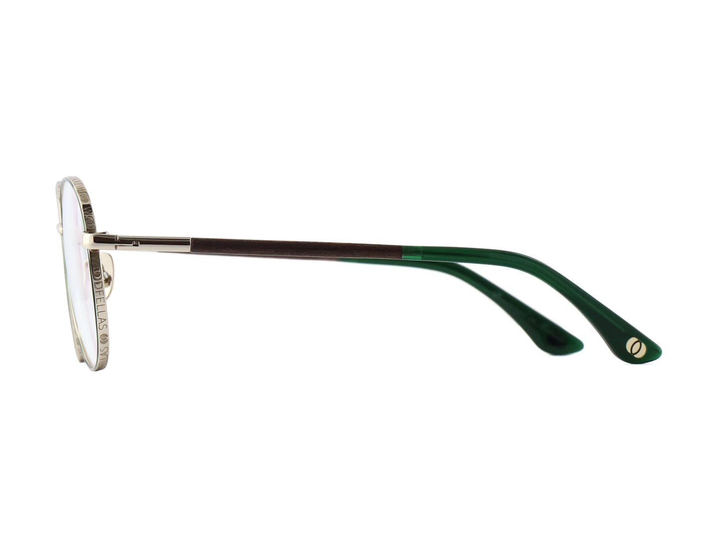 Woodfellas Brillenfassung Wipe 11090 Curledholz Gold Grün