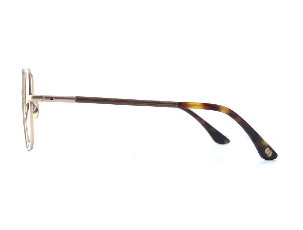 Woodfellas Brillenfassung Drift 11049 Curledholz Gold