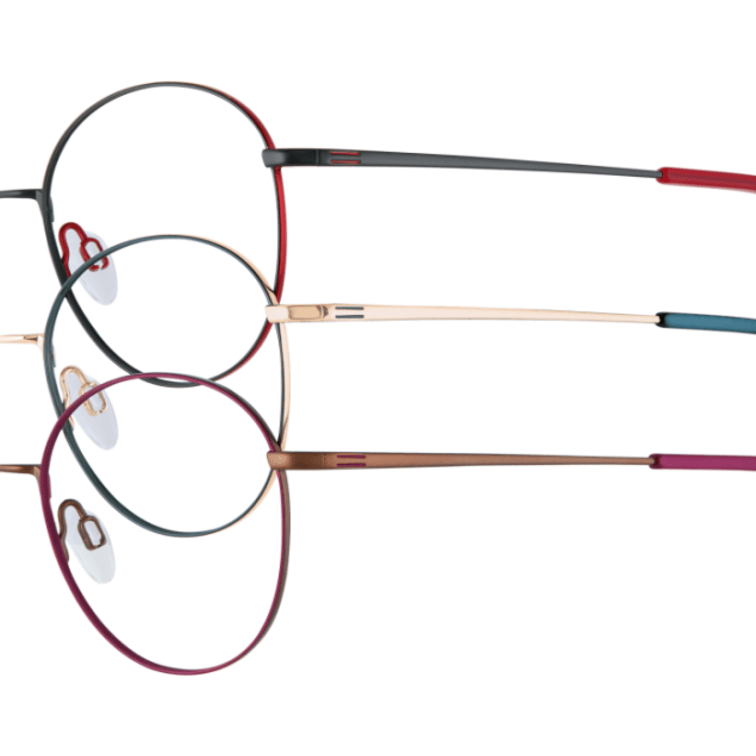 VISTAN Brille Titan 4540-3 aubergine metallic auf braun matt