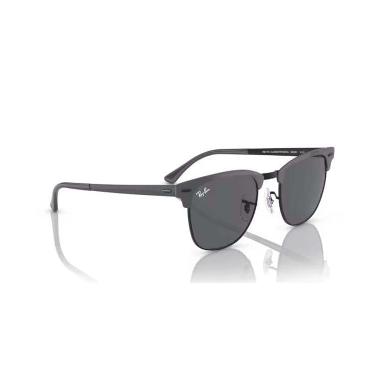 Ray Ban Sonnenbrille Clubmaster Metal 0RB3716 9256B1 grau auf schwarz