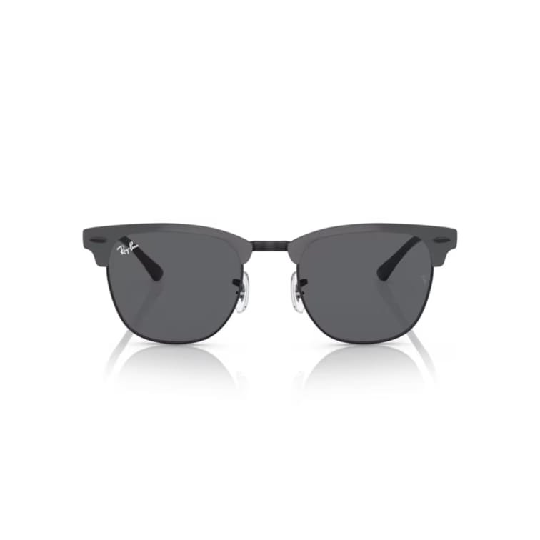 Ray Ban Sonnenbrille Clubmaster Metal 0RB3716 9256B1 grau auf schwarz