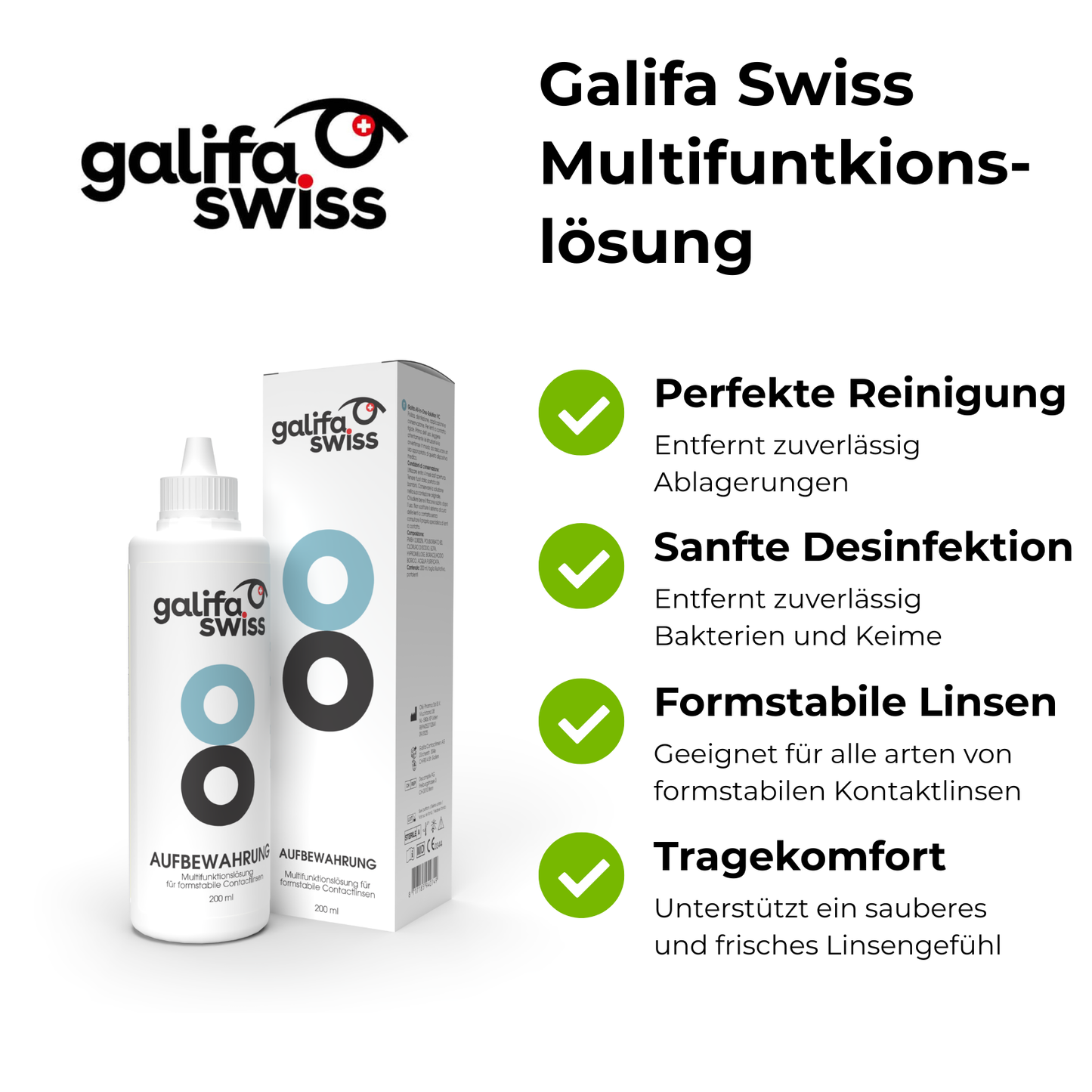 Galifa Multifunktionslösung 200ml für formstabile Kontaktlinsen