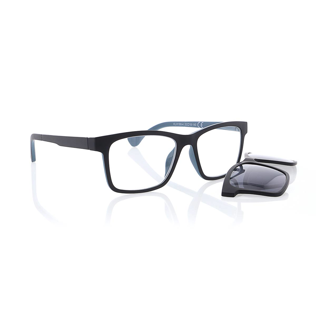 MPO Lesehilfe KLH188-4  schwarz grau mit Sonnenclip