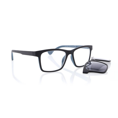 MPO Lesehilfe KLH188-4  schwarz grau mit Sonnenclip