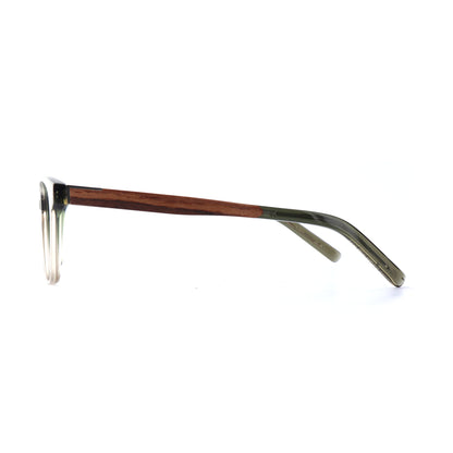 Woodfellas Brillenfassung Sendling Premium 10937 Ebenholz Grün transparent