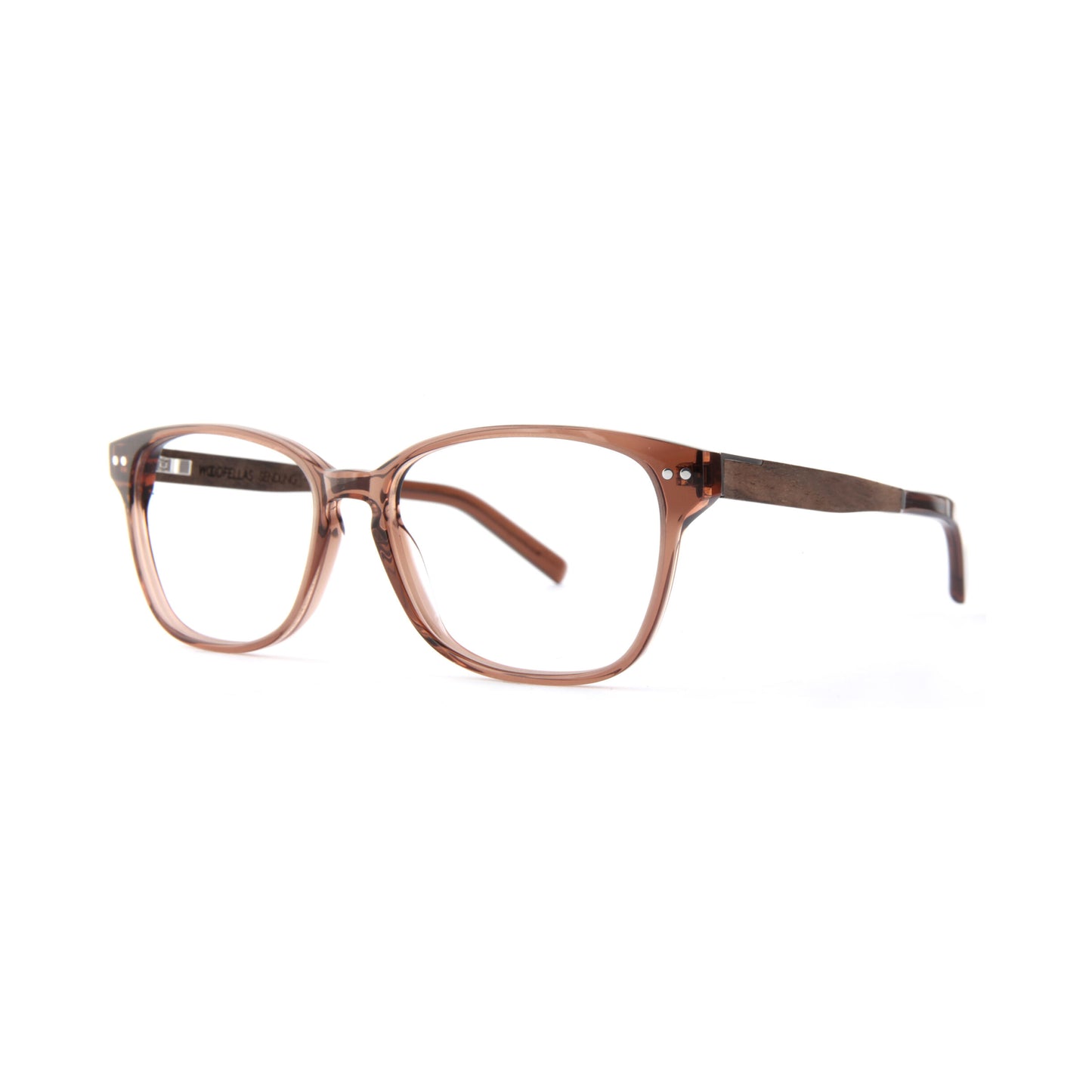 Woodfellas Brillenfassung Sendling Premium 10937 Wurzelholz Braun transparent