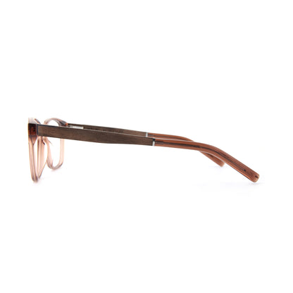 Woodfellas Brillenfassung Sendling Premium 10937 Wurzelholz Braun transparent