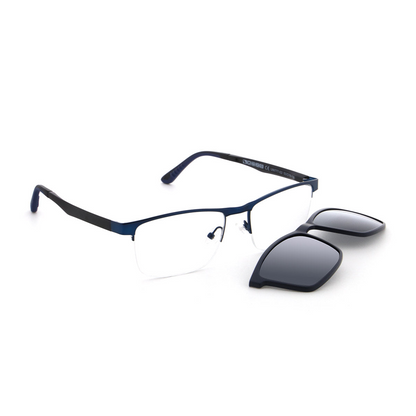 Vienna Design Brille mit Clip UN777-02 dunkelblau