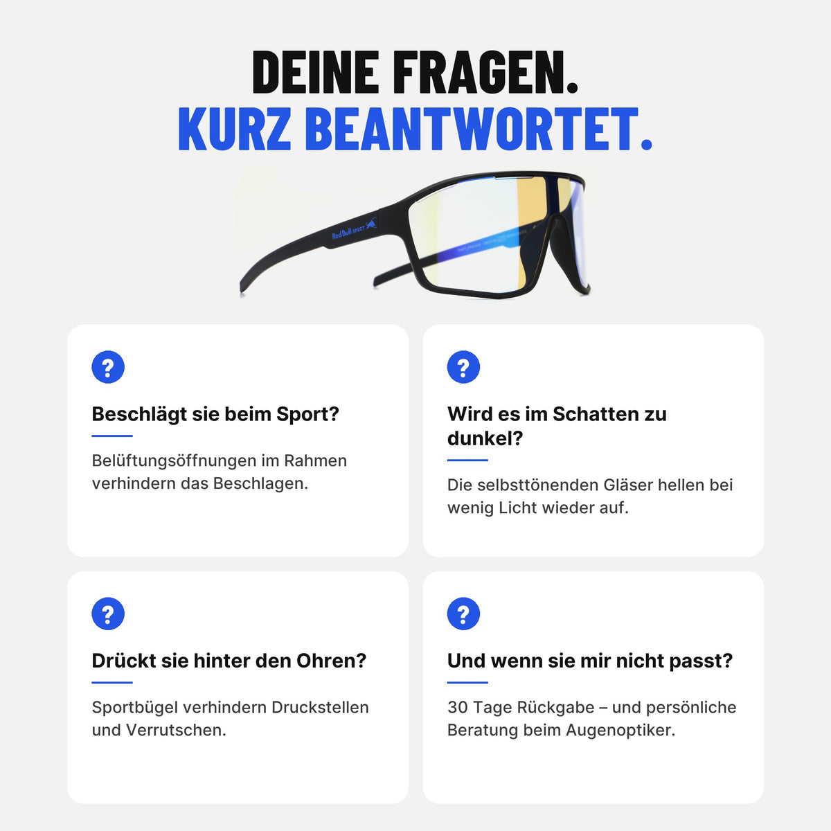 Red Bull SPECT Eyewear Sonnenbrille DAFT_PRO-01X schwarz matt- Selbsttönende Sportbrille