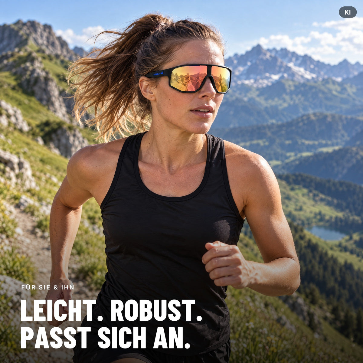 Red Bull SPECT Eyewear Sonnenbrille DASH_PRO-01X schwarz matt- Selbsttönende Sportbrille