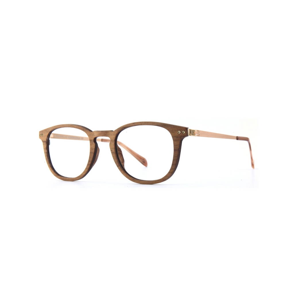 Woodfellas Brillenfassung Bogenhausen Air 10997 Walnussholz Gold