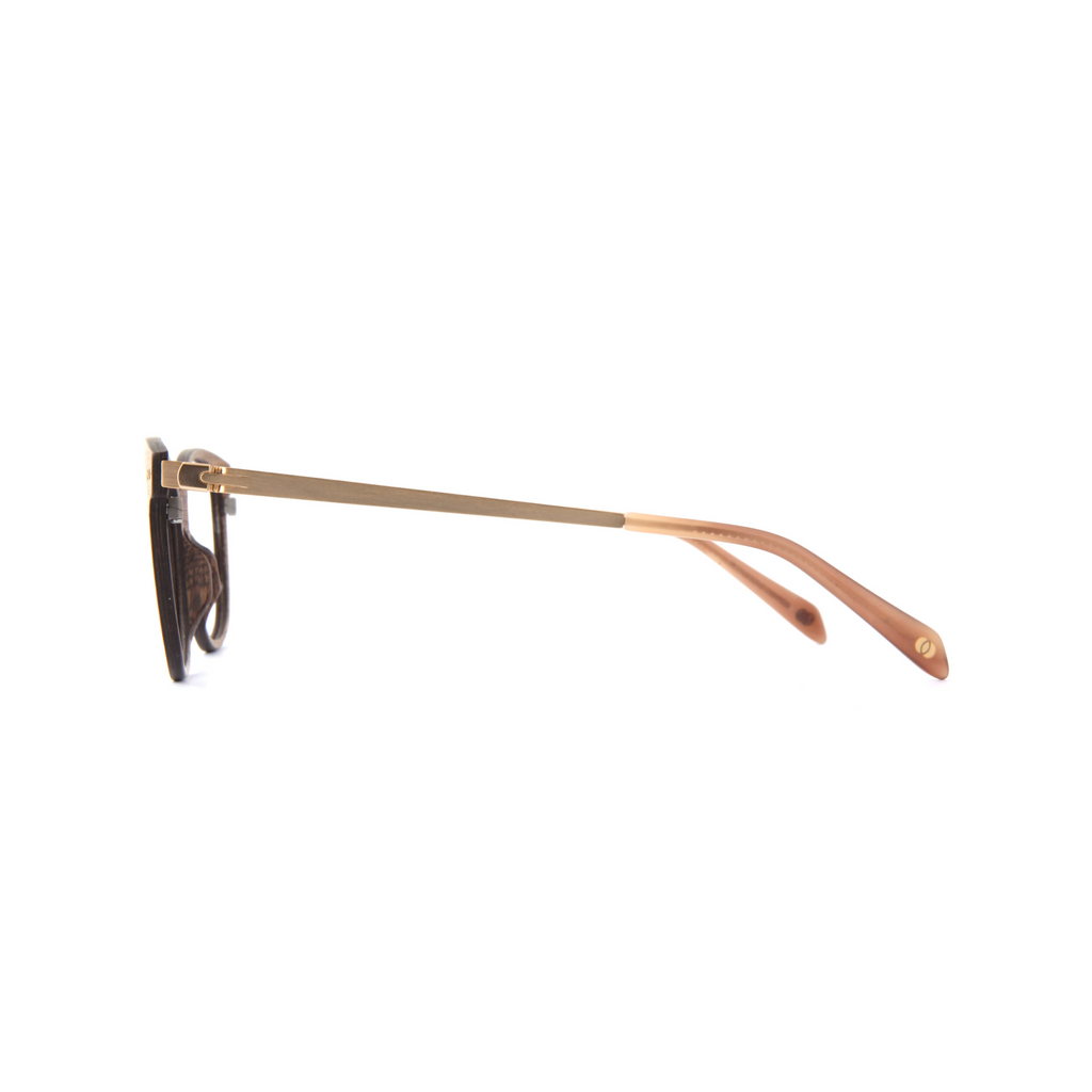 Woodfellas Brillenfassung Bogenhausen Air 10997 Walnussholz Gold