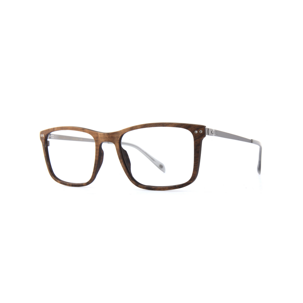 Woodfellas Brillenfassung Giesing Air 11030 Tepaholz Silber