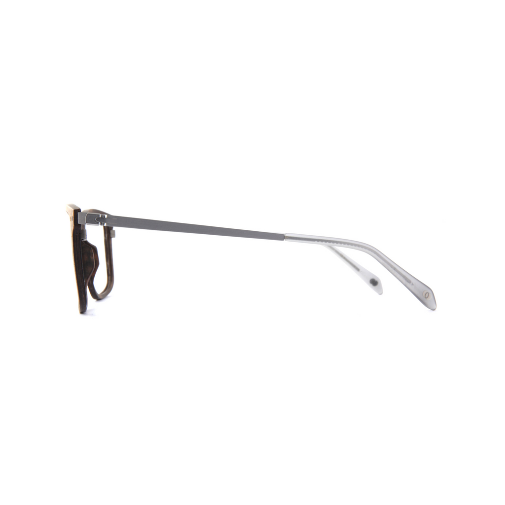 Woodfellas Brillenfassung Giesing Air 11030 Tepaholz Silber