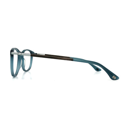 Woodfellas Brillenfassung Irenic 11021 Walnussholz Blau