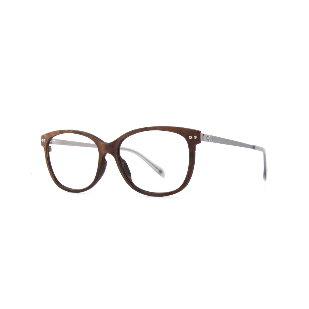Woodfellas Brillenfassung Marzoll Air 11031 Tepaholz Silber