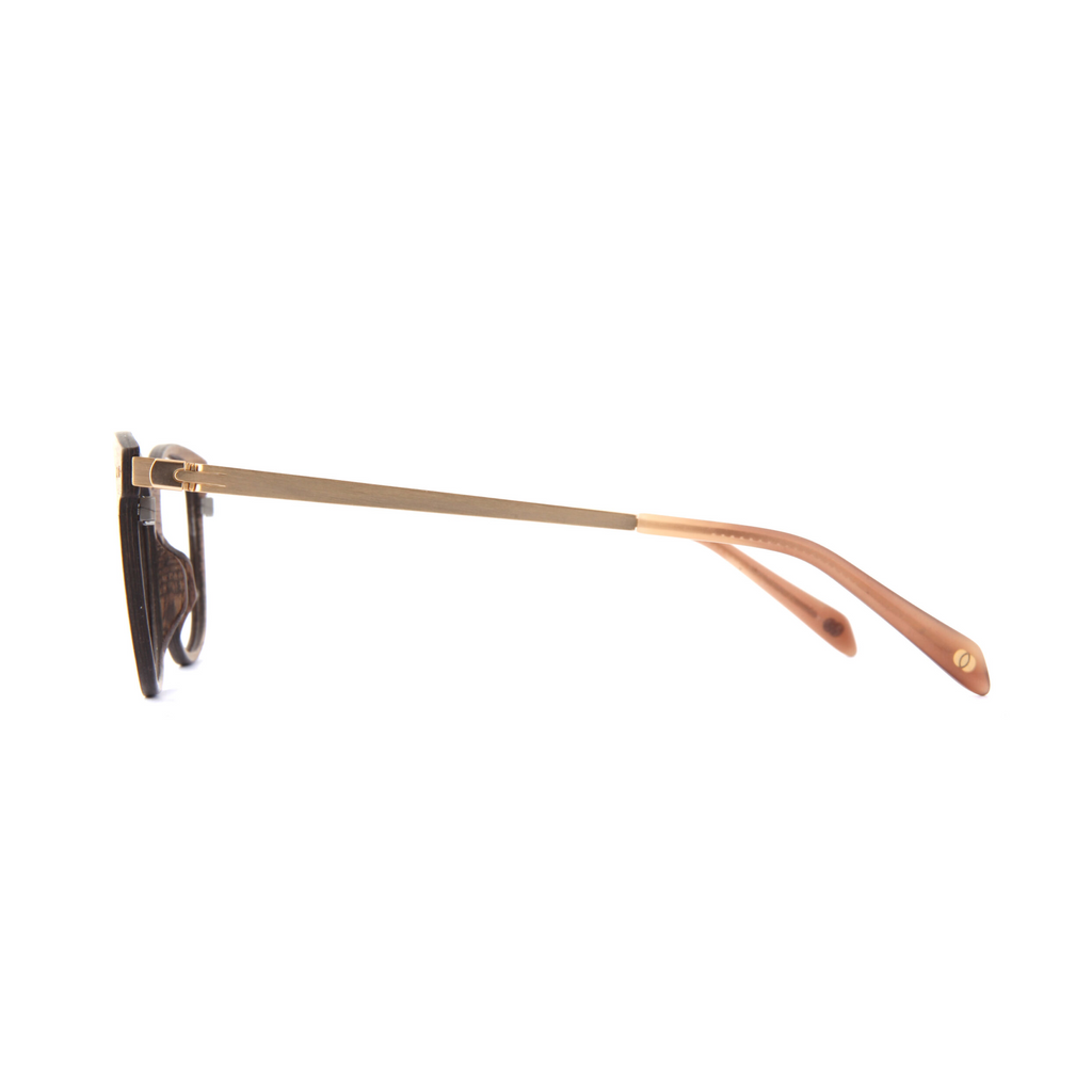 Woodfellas Brillenfassung Marzoll Air 11031 Walnussholz Gold