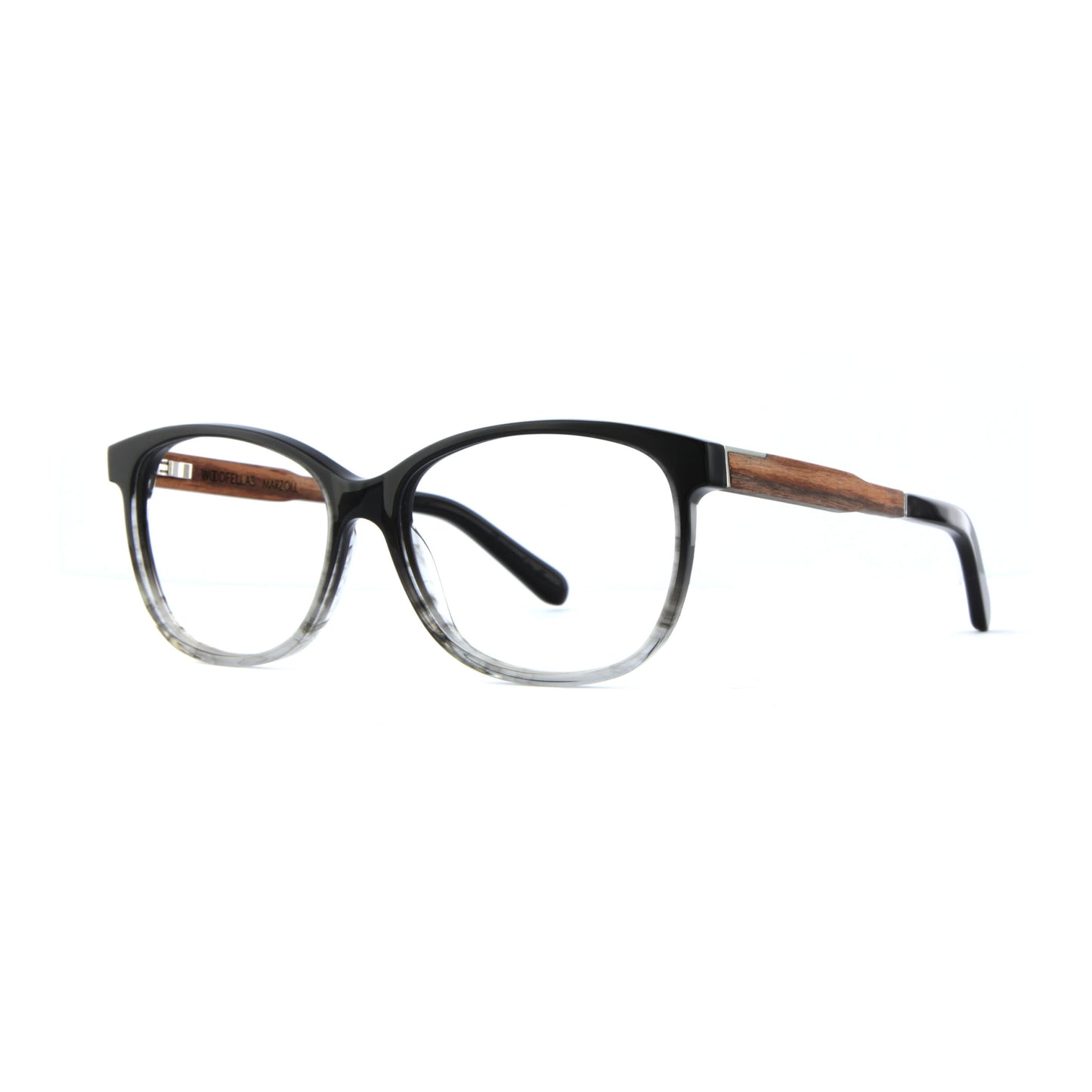 Woodfellas Brillenfassung Marzoll Premium 11014 Ebenholz Schwarz