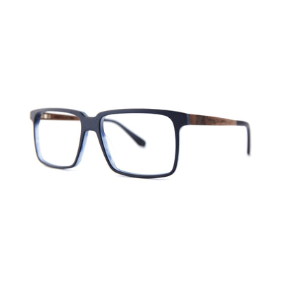 Woodfellas Brillenfassung Next 11043 Curledholz Blau